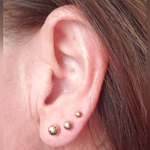 Gold ball stud earrings from Macy's